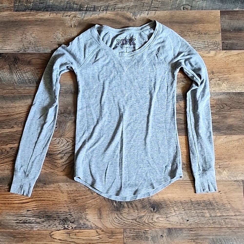 PINK  Grey Thermal Shirt